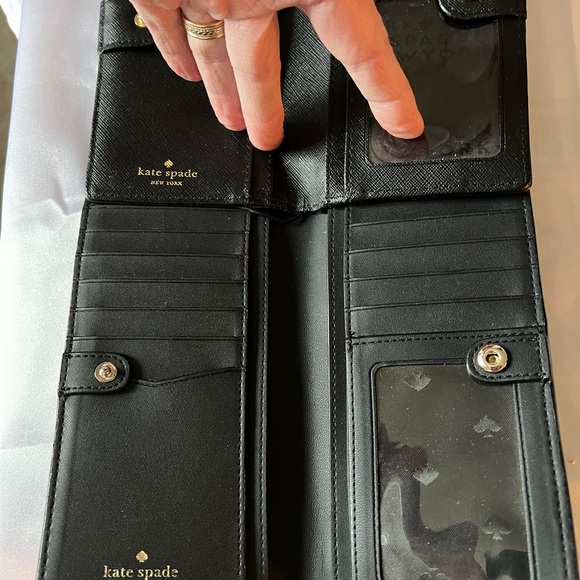 Kate Spade Black and Navy Wallet Set of Two wallets NWOT. Never used. Brand new. - Picture 3 of 5